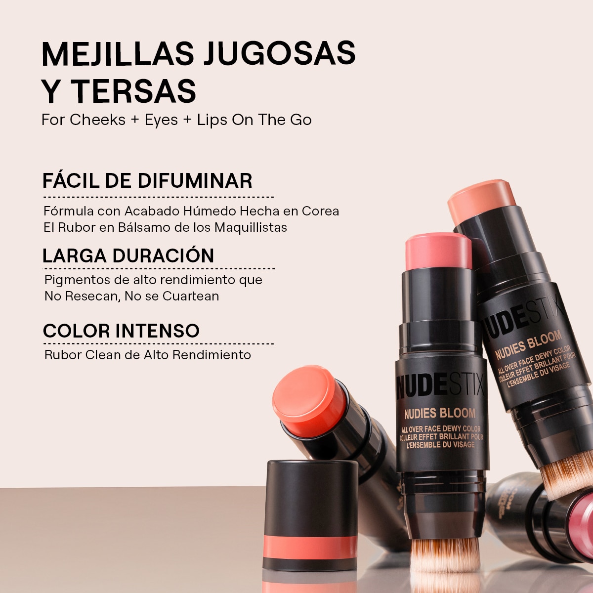 NUDIES BLOOM  (RUBOR, SOMBRA Y LABIAL)